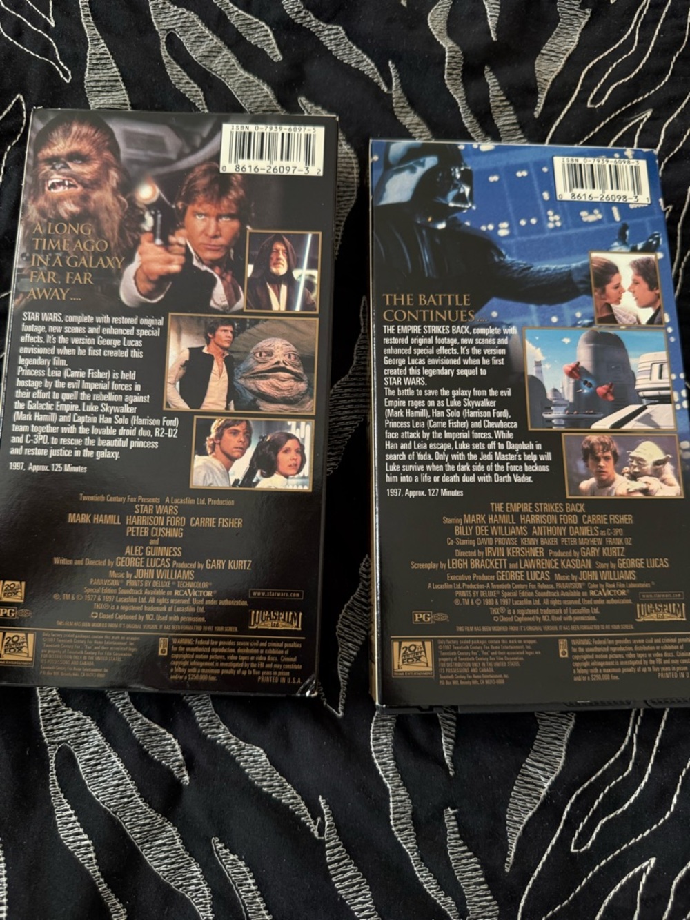 Star Wars VHS Set Black and Blue Artwork